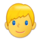Man- Blond Hair emoji on Samsung